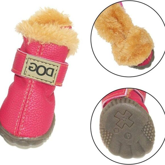 WINSOON Dog Australia Boots Pet Antiskid Shoes Winter Warm Skidproof Sz 3 NEW - Picture 5 of 7